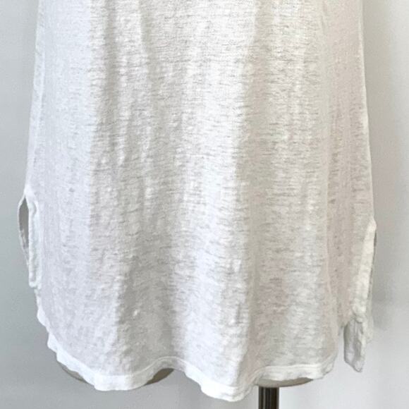 Eileen Fisher Linen Boat Neck Tank Top Tunic Lightweight White M - Picture 3 of 10